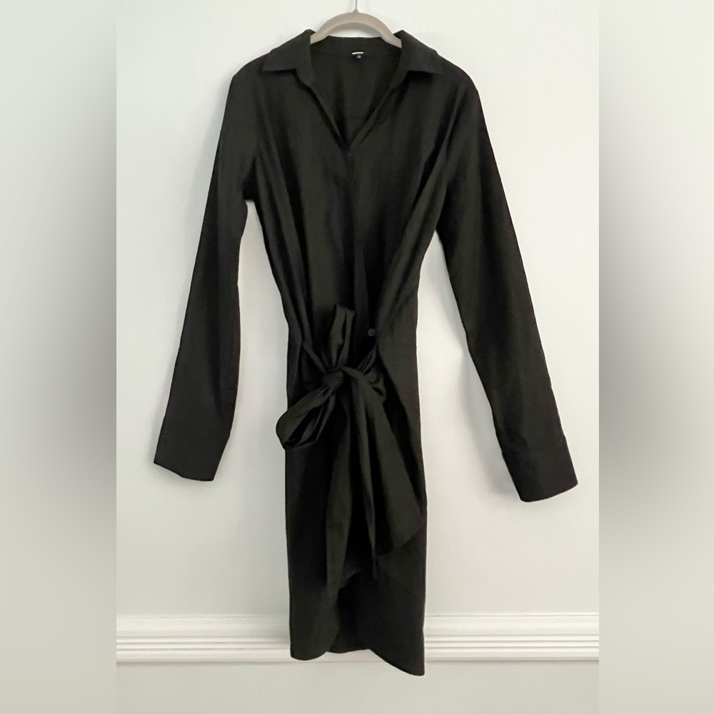 Monroe women's linen-blend wrap dress or shirt dress
